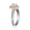 thumbnail image 5 of Gin & Grace 14KT Two Tone Gold Genuine Round-cut Morganite and Diamond Ring, 5 of 6