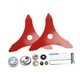 thumbnail image 3 of Cuchillas de repuesto para cortacésped de 3 dientes, accesorios resistentes, piezas profesionales para cortacésped, cuchillas para recortadora de malezas, para vegetación 16 piezas, 3 of 8