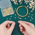 thumbnail image 2 of 18K Gold Plated Spacer Beads 150pcs 6mm Golden Disc Heishi Loose Beads Brass Flat Round Jewellery, 2 of 7