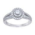 thumbnail image 2 of 925 Sterling Silver Womens Cubic-Zirconia Duo Bridal Ring Set Size 9, 2 of 2
