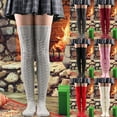thumbnail image 3 of WTXUE Thigh High Stockings, Knit Leg Stocking Thigh Long Warmers Knee Cable Women Boot Socks Over Socks, 2# Grey, 3 of 6