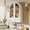 White, variant on Flictozena Wall Mounted Arched Medicine Cabinet, Bathroom Storage Cabinet with Glass Doors and Adjustable Shelves, Over The Toilet Floating Cabinet for Small Spaces, White