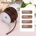 thumbnail image 2 of Uxcell 1 Roll 5.5 Yards Round Braided Leather Cord Vintage Dark Coffee 0.12", 2 of 7
