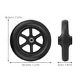 thumbnail image 2 of RENACLIPY 2 Pcs Roue avant de Fauteuil Roulant de Remplacement Roue ABS Noire pour Fonctionnement Silencieux, 2 of 8