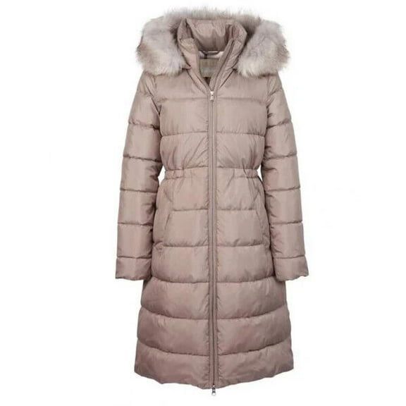 Barbour Francesca Women's Quilted Hooded Long Puffer Coat Size 14 US 18 UK