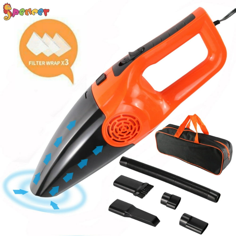 SPENCER 120W Handheld Car Vacuum Cleaner 12V Auto Mini Portable Wet Dry