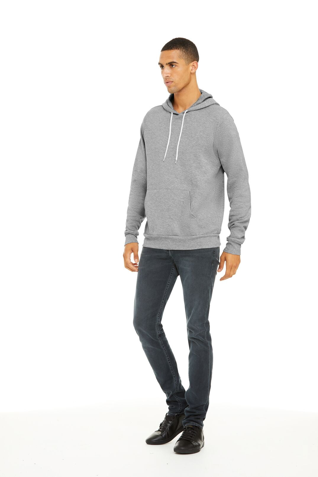 BELLA+CANVAS Adult Pullover Personalized Hoodie, Create Your Own Designs, Athletic Heather, Small, Unisex