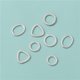 thumbnail image 3 of 12 piezas de conector de cable de anillo de salto de giro ovalado de plata hallazgos DIY fabricación de joyas, pulido de plata simple, 3 of 5