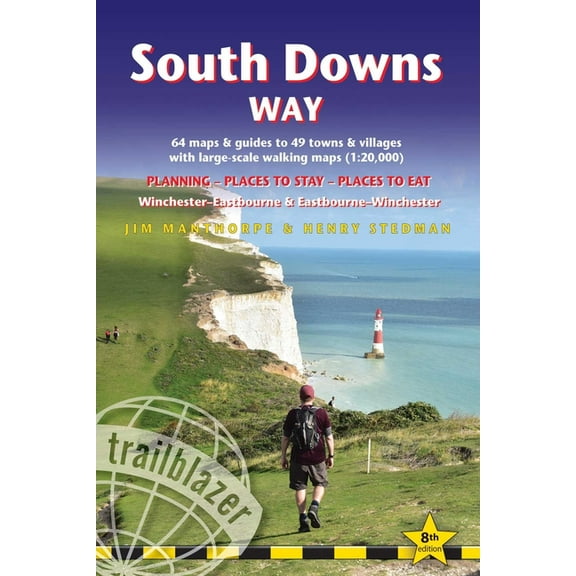 British Walking Guides South Downs Way: British Walking Guide: Winchester-Eastbourne-Winchester - 64 Large-Scale Walking Maps (1:20,000) & Guid, (Paperback)