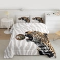 thumbnail image 2 of jejeloiu Safari Animal Cheetah Full Size Comforter Sets,Leopard Print Billiard Bedding Sets For Adults Reversible 3-Piece, 2 of 8