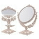 thumbnail image 3 of 1 espejo vintage de doble cara, redondo, de pie, giratorio, para maquillaje., 3 of 6