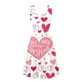 thumbnail image 5 of Renewold Ladies Tank Top Summer Dresses Pink Heart Athletic Activewear Valentine's Day Womens Scoop Neck Sleeveless Midi Dress Comfy Pleat Dress Size 3XL, 5 of 6