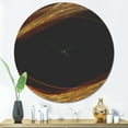 thumbnail image 2 of Designart 'Red Golden Waves in Black ' Modern Wood Wall Clock, 2 of 5