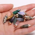 thumbnail image 6 of K-KED 10pcs 13x26mm Natural Stone Bullet Shape Section Pendants Stone Delicate Jewelry Making-Black Agate, 6 of 8