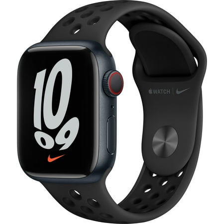 Refurbished Apple Watch Gen 7 Series 7 Nike Cell 41mm Midnight Aluminum - Anthracite Sport Band MKHM3LL/A