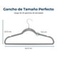 thumbnail image 2 of Ganchos de Terciopelo Premium Serenelife, Ahorradores de Espacio, Resistentes, con Gancho Metálico Giratorio de 360°, para Trajes, Pantalones y Vestidos, Gris, Pack 20, 2 of 7