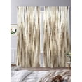 thumbnail image 3 of Brown Beige Vintage Sheer Curtains 96 Inch Length 2 Panels Set - Light Filtering Window Treatments, Retro Abstract Art Rod Pocket Semi Curtains for Living Room/Bedroom/Kitchen Décor, 104"W x 96"L, 3 of 7