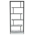 thumbnail image 3 of Furniture of America Lakely Metal 5-Shelf Bookcase in Black and White, 3 of 4