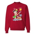 thumbnail image 1 of Wild Bobby, Betty Boop Island Girl Paradise Betty Boop Unisex Crewneck Sweatshirt, Red, X-Large, 1 of 5