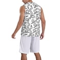 thumbnail image 2 of Sikiie Hand Drawn Snake Basketball Jersey Reversible Men's Mesh Athletic Sports Shirts Training Practice S-4XLXX-Large, 2 of 6