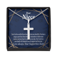 thumbnail image 2 of To My Niece Follow Your Instinct Cross Card Necklace w Stainless Steel Pendant, 2 of 7