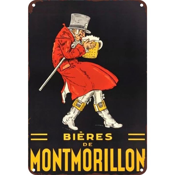 Chapa Montmorillon Metal Vintage Pintura Hierro Rectangular Pared 30x40cm