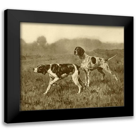 Tracey, J.M. 14x12 Black Modern Framed Museum Art Print Titled - A Double Point
