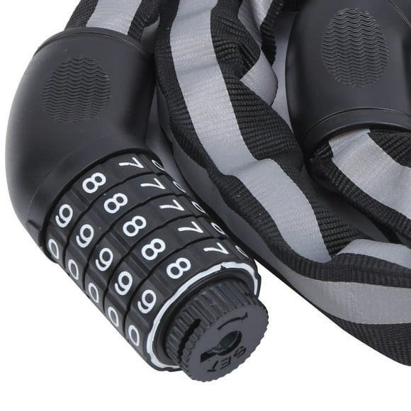 Serrure à Câble, Acier Allié Noir 38.2 Pouces Code Anti-Vol à 5 Chiffres, Tondeuse à Gazon pour Porte Échelle
