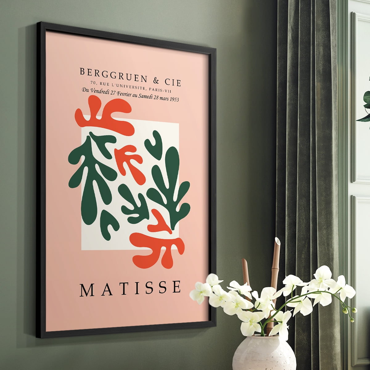 Matisse CCCXXX in Black Solid Wood 22 x 28 Framed Print