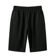 thumbnail image 4 of zuwimk Mens Shorts,Men's Shorts Casual Classic Fit Drawstring Summer Beach Shorts Z-Black,L, 4 of 5