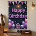 thumbnail image 5 of Purple Pink Banner Sparkling Birthday Display Balloon Decor Gift Box Party Backdrop for Birthday Party Indoor Decoration Photo Backdrop, 5 of 9