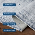 thumbnail image 5 of Garvee 5'x7' Vintage Border Area Rug, Non-Slip Washable Rug Traditional Retro Distressed Carpet, Low Pile Foldable Indoor Rug for Living Room Bedroom Dining Room, Blue, 5 of 9