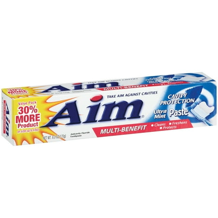 Aim® Multi-Benefit Cavity Protection Ultra Mint Toothpaste 6 oz. Box