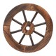 thumbnail image 2 of Rueda de decorativa, carro de manualidades, ruedas , retro, montaje en pared, anticorrosión, a prueba de para perfecl Rueda de madera decorativa, 2 of 8