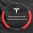thumbnail image 1 of ORUYROP Adapté pour Tesla Model 3 Housse de Volant Modèle X Modèles ModelY Cuir Spécial Housse de Volant (Rouge), 1 of 7