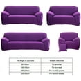 thumbnail image 5 of Firefly Hope Couch Cover for Living Room, 2 Seater Stretch Furniture Protector, Dust-Proof Loveseat Cover - Elastic Fit, Machine Washable, Pet Friendly Home Decor （Light Purple）, 5 of 5