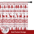 thumbnail image 7 of Christmas Curtains 84 Inch Length - Velvet Boho Curtains Christmas Tree and Deer Pattern Room Darkening Privacy Living Room Decoration Bedroom Curtains 2 Panel Sets, White|Bohemian 52''Wx84''L, 7 of 7