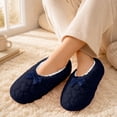 thumbnail image 6 of UTSJKR Womens Low Profile Soft Sole Indoor Floor Sock Shoes, Thick Warm Knit House Slipper Socks, Lightweight Non Slip Home Footwear for Winter, 1 Pair, 6 of 9