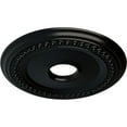 thumbnail image 3 of Ekena Millwork 18 5/8"OD 4"ID x 1 1/8"P Classic Ceiling Medallion (Fits Canopies up to 12 3/4"), Hand-Painted Jet Black, 3 of 7
