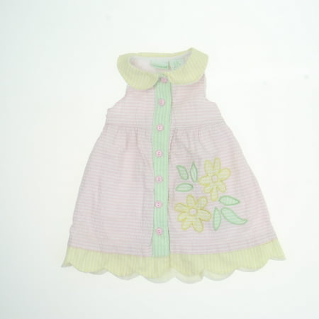 

Pre-owned Maggie & Zoe Girls Pink | Green | Yellow Dress size: 18 Months