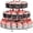 14" x 14" x 9.1", variant on 3 Tier Cupcake Stand, 4mm Thick Heavy Duty Dessert Table Display Trays, 10" 8" 6" Round Cupcake Holder Decorative Bakery Tower for Wedding, Party, Shower, Event