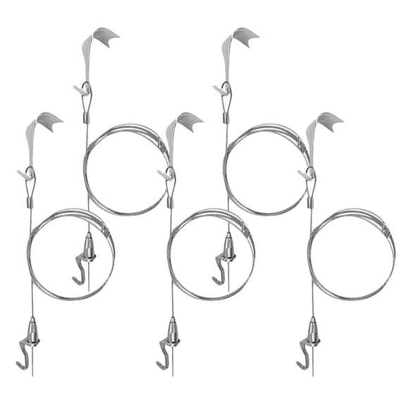 MLINS  5 Sets Picture Hangers Hooks Heavy-duty Hanging Photo Wire Pictures Silver