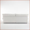 thumbnail image 5 of Modern 2-Seat Cloud Sofa – Teddy Velvet Fabric for Living Room/Apartment | White | Polyester | Cushion Back, 5 of 21