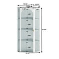 thumbnail image 4 of Bathroom Cabinet with Glass Door, Wall Mounted Corner Cabinet with Four-tier Storage, Accent Storage Cabinet for Bedroom, Living Room, Kitchen, White, 4 of 9