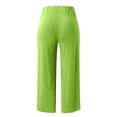 thumbnail image 5 of Fangasis Women Palazzo Pant Wide Leg Trousers High Waist Yoga Pants Ladies Casual Bottoms Stretch Sport Light Green L, 5 of 8