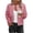 Pink, variant on Women's Button Front Cardigan Jacket with Long Sleeve and Solid Color for Stylish Layering