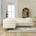 thumbnail image 2 of Sectional Couches for Living Room, L Shaped Sofa Couch 81.5 Inch Sectional Couch 5-Seater Corner Sofas with 3 Cushions for Small Apartment, 2 of 9