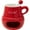 A-Red, variant on Chocolate Fondue Mug with Fork, Sweet Melting Cup, for Chocolate Cheese & Desserts Ceramic Fondue Pot Set Ideal Gift for Date Nights Birthdays Anniversary Weddings
