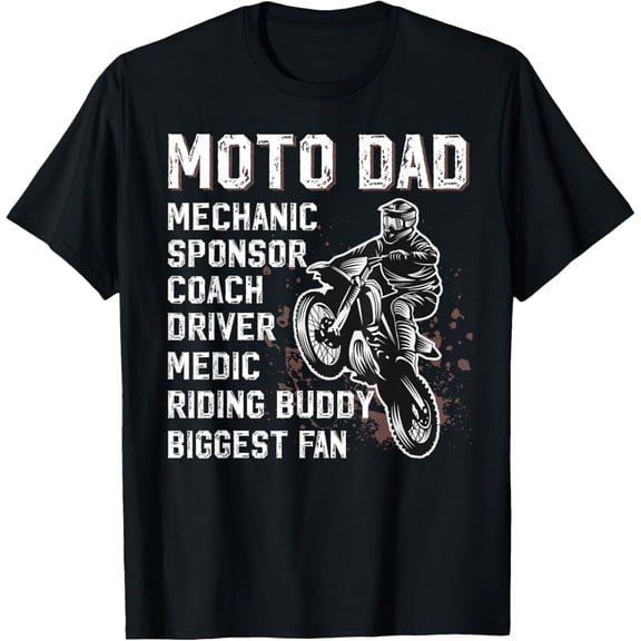 Motocross Dad Definition Moto Dad Of A Motocross Rider Dad Mens T-Shirt