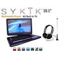 thumbnail image 2 of Sykik SYDVD9116 TV 10.1'' Inch All multi region zone free HD swivel portable dvd player With Digital TV Atsc Tuner,USB,SD card slot with headphones, Ac adaptor ,car adaptor Remote control, 2 of 2